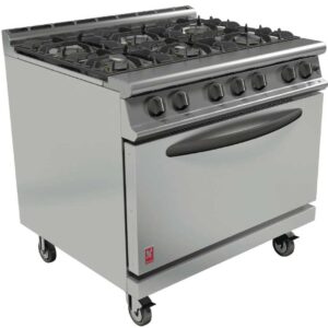 Falcon Dominator Plus Gas Oven Range 6 Burner with Castors G3101D Iconic Catering