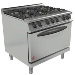 Falcon 6 Burner Dominator Plus Gas Oven Range G3101D with Feet Iconic Catering