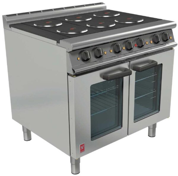 Falcon Dominator Plus 6 Hotplate Oven Range with Fan Assisted Oven E3101 OTC Iconic Catering