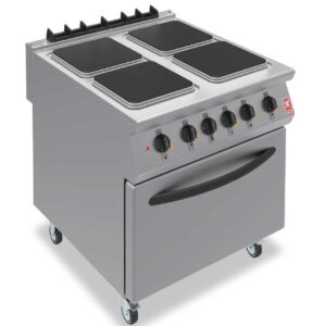 Falcon F900 Four Hotplate Electric Oven Range on Castors E9184 Iconic Catering